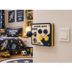 Seyuse Arcade Atari Oyun Kumandası Görünümlü Duvar Anahtarı - Anahtar Çerçevesi Kapağı - Mini Joystick Dekoratif Anahtar Çerçeve Kapak