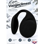 Axe Sportswear Unisex Siyah Kışlık Ense Tipi Soğuktan Koruyucu Polar Kışlık Kulaklık