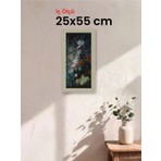 Hars Vintage Eskitme Beyaz Çok Renkli Çerçeve 25 x 55 cm Şeffaf Korumalı Pvc