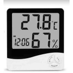 Nisibis Home Derece Termometre Isı Nem Saat Alarm Mini Dijital Termometre Nem Ölçer Oda Sıcaklığı Iç Mekan