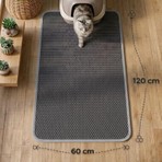 Sogood Concept XXL Büyük Boy Elekli Tuvalet Önü Gri Kedi Kumu Paspası - 60 x 120 cm