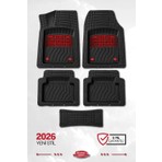 K&k Auto Accessories Bütün Araçlara Uyumlu Universal Araç Paspas 5 Parça Tam Set 3D Derin Havuzlu(5 Renk Opsiyonlu)