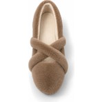 Nazar Shoes Ultra Yumuşak Bantlı Peluş Kadın Ev Babeti