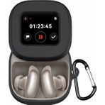 Caseonn Anker Soundcore Liberty 5 Pro Max Kılıf Askı Aparatlı Mat Silikon Siyah