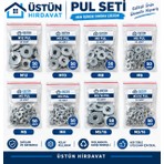 Üstün Pul SETİ(M12 M10 M8 M6 M5 M4 M5/16 M3/16)400PARCA
