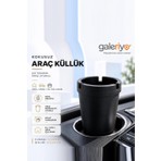 Galeriyo Kokusuz Sert Plastik Oto Araba Küllük Siyah 1 Adet