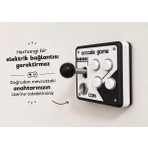 Seyuse Arcade Atari Oyun Kumandası Görünümlü Duvar Anahtarı - Anahtar Çerçevesi Kapağı - Mini Joystick Dekoratif Anahtar Çerçeve Kapak