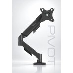 Pivot 17-32 İnç Tek Kollu Monitör Kolu 9 kg VESA Uyumlu Masa Kelepçeli Yaylı Tam Hareketli Monitör Standı Siyah