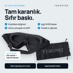 Terapise 3D Uyku Göz Bandı – Hafızalı Sünger, Ayarlanabilir Bant, Işığı Tamamen Engeller ve Göze Baskı Yapmaz