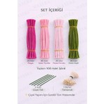 Waxera 100 Adet Renkli Şönil-Çiçek Teli ve Tomurcuk Set