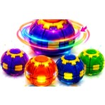 Sahra Fidget Spinner Spinball Top Işıklı Bas Döndür Stres Topu Karışık - 1 Adet