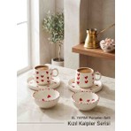 Kübrart Seramik Çerezlik Li 2 Li Fincan Takımı Kalp