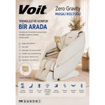 Voit Zero Gravity Masaj Koltuğu 3D Masaj Mekanizması Kumandalı Bluetooth Hoparlör Beyaz