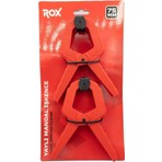 Rox Yaylı Mandal Tip Kıskaç İşkence 75 mm Kırmızı Renkli Ergonomik Tasarımlı 2'li Set 0149