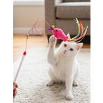 Mucit Home Balıklı Kedi Oyun Oltası Balıklı Kuyruklu Dikkat Çekici 90 cm -Eğlenceli Olta
