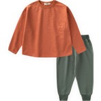 Cigit Sweatshirt Takım 2-7 Yaş Oranj