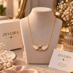 Zevlira Melek Kanadı Tektaş Kolye