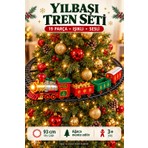 Nilly Toys 19 Parça Yılbaşı Tren Seti Sesli Işıklı 93 cm Ray Çapı Ağaca Monte Edilebilir Oyuncak Tren