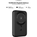 S-Link M1031 10000MAH Magsafe 15W HSC22.5W+PD20W+QC3.0 Siyah LCD Taşınabilir Şarj Cihazı Powerbank