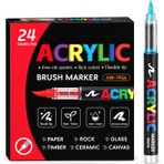 Ticaro Akrilik Marker Kalem Setleri, Esnek Fırça Uçlu Boya Kalemi ,24, 36, 48, 60 ve 72 Renkli Set Seçenekleri Mevcuttur.