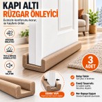 Baffhome 3 Adet Kapı Altı Rüzgâr, Soğuk ve Toz Önleyici Yalıtım Süngeri