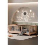 Hier Caribu Premium Montessori Bebek ve Çocuk Karyolası Unisex Doğal Ahşap Yatak Ayaklı