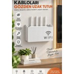 Wifi Kutusu Duvar Asılabilir Sigorta ve Modem Saklama Kutusu 25X15X6 cm