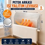 Baffhome 5 Adet Petek Kalorifer Radyatör Arkası Folyolu Plaka Isı Yalıtım Levhası Şilte Petek Yalıtım Levhası