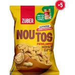 Züber Noutos %100 Yer Fıstığı Ezmeli Fırınlanmış Nohut Cipsi 55g x 5 Adet
