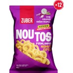 Züber Noutos Ekşi Krema ve Soğan Çeşnili Fırınlanmış Nohut Cipsi 55g x 12 Adet