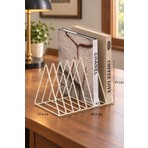 Edora Home Bej Renk Masa Üstü Kitap Düzenleyici Ofis Salon Organizer