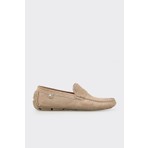 Elle Beige Leather Men's Casual Shoes