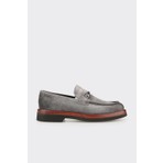 Elle Anthracite Leather Men's Casual Shoes
