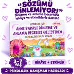 Kitza Yayınları 3-7 Yaş Çocuklar Için Anne Babayı Dinleme ve Anlama Becerisi Geliştiren Hikayeli Etkinlik Kitabı