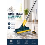 Emoev 2'si 1 Arada Uzun Saplı Zemin Fırçası ve Çekpas 180° Döner Başlıklı Derz ve Fayans Temizleyici