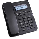 Karel TM145 Kablolu Masaüstü Telefon Siyah LCD Ekranlı Ergonomik Tasarım ile Kullanım