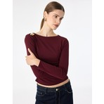 Koton Kadın Bluz 7WAK80014UK Bordo