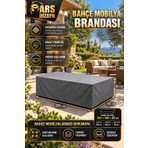 Ars Dizayn Bahçe Mobilya Brandası 200X160X80 cm Masa Sandalye Koruma Örtüsü Kılıf Gri Su Geçirmez
