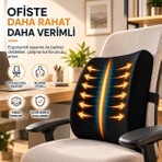 Baffhome Visco Bel Destek Minderi – Ergonomik Ortopedik Ofis Koltuğu Bel Yastığı – Araç ve Çalışma Sandalyesi İçin Sırt Desteği
