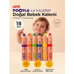 Let's Doodle Bebek İlk Kalem 6'lı - Minik Eller İçin Doğal İçerik