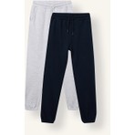 DeFacto Regular Fit Lastikli Paça 2'li Jogger Eşofman Altı Erkek Çocuk I0596A826AU
