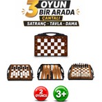 Alay Ticaret Çantalı Üçü Bir Arada Set - Satranç - Tavla - Dama