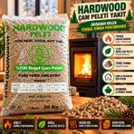 Hardwood 20 kg Çam Pelet Yakıt Yüksek Kalorili, Düşük Kül Oranı ve Dayanıklı Çuval Ambalajı ile