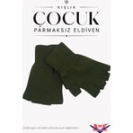 Axe Sportswear Unisex Çocuk Parmaksız Kesik Yarım Parmak Kışlık Örme Triko Eldiven 9 - 15 Yaş
