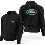 Z zepplin Land Rover Text Logo Siyah Fermuarlı Limited Edition Kapşonlu Sweatshirt