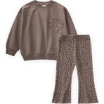 Cigit Taytlı Sweatshirt Takım 2-10 Yaş Vizon
