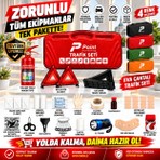 Point Marketing Araç Muayene Uyumlu 22 Parça Acil Durum ve Profesyonel Trafik Seti  Kırmızı ''onaylı Ce Belgeli''