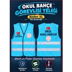 Aldatmaz Askeri Malzeme Okul Bahçe Görevlisi Yeleği,turkuaz Renk,reflektörlü,yelek ve Polar Üzerine Giyilebilr