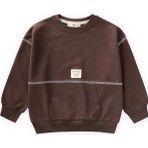 Cigit Karyoka Detaylı Oversize Sweatshirt 2-8 Yaş Kahverengi