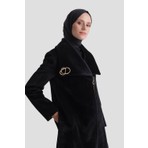 Armine Kruvaze Anorak Kaban Siyah